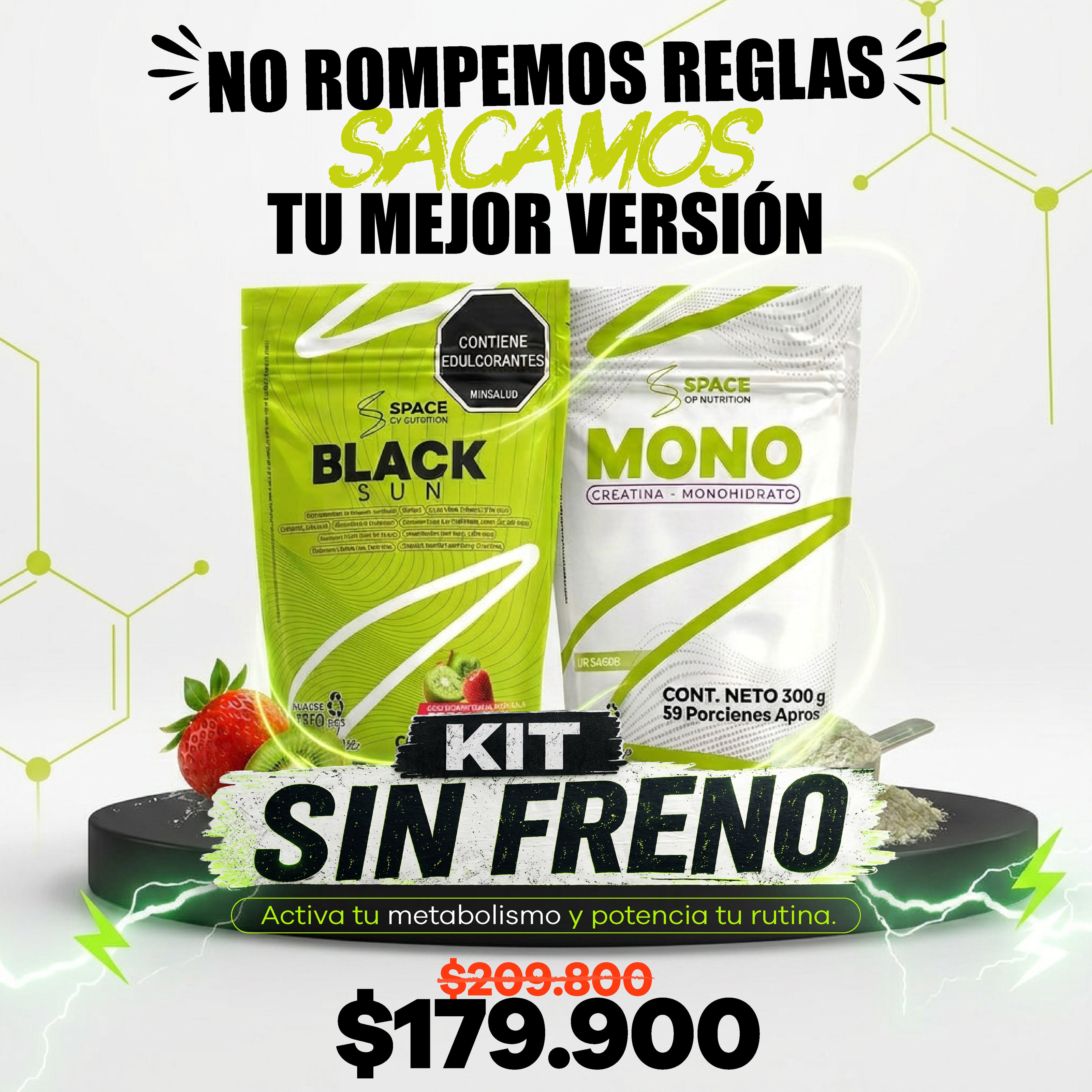 Black Sun + Creatina Colombia | Combo Space of Nutrition